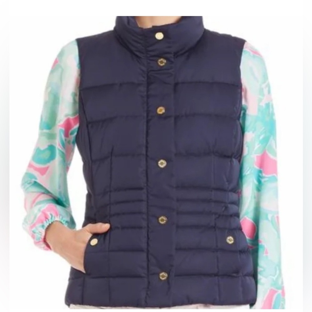 New Lilly Pulitzer True Navy Isabelle Vest - Picture 3 of 15